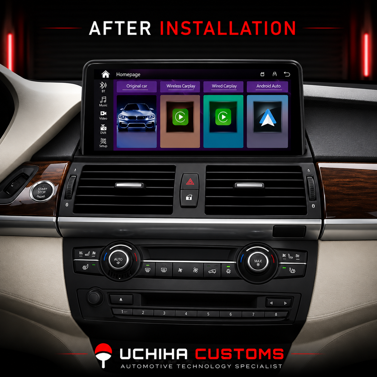 BMW X5 Apple CarPlay & Android Linux Screen Upgrade – E70