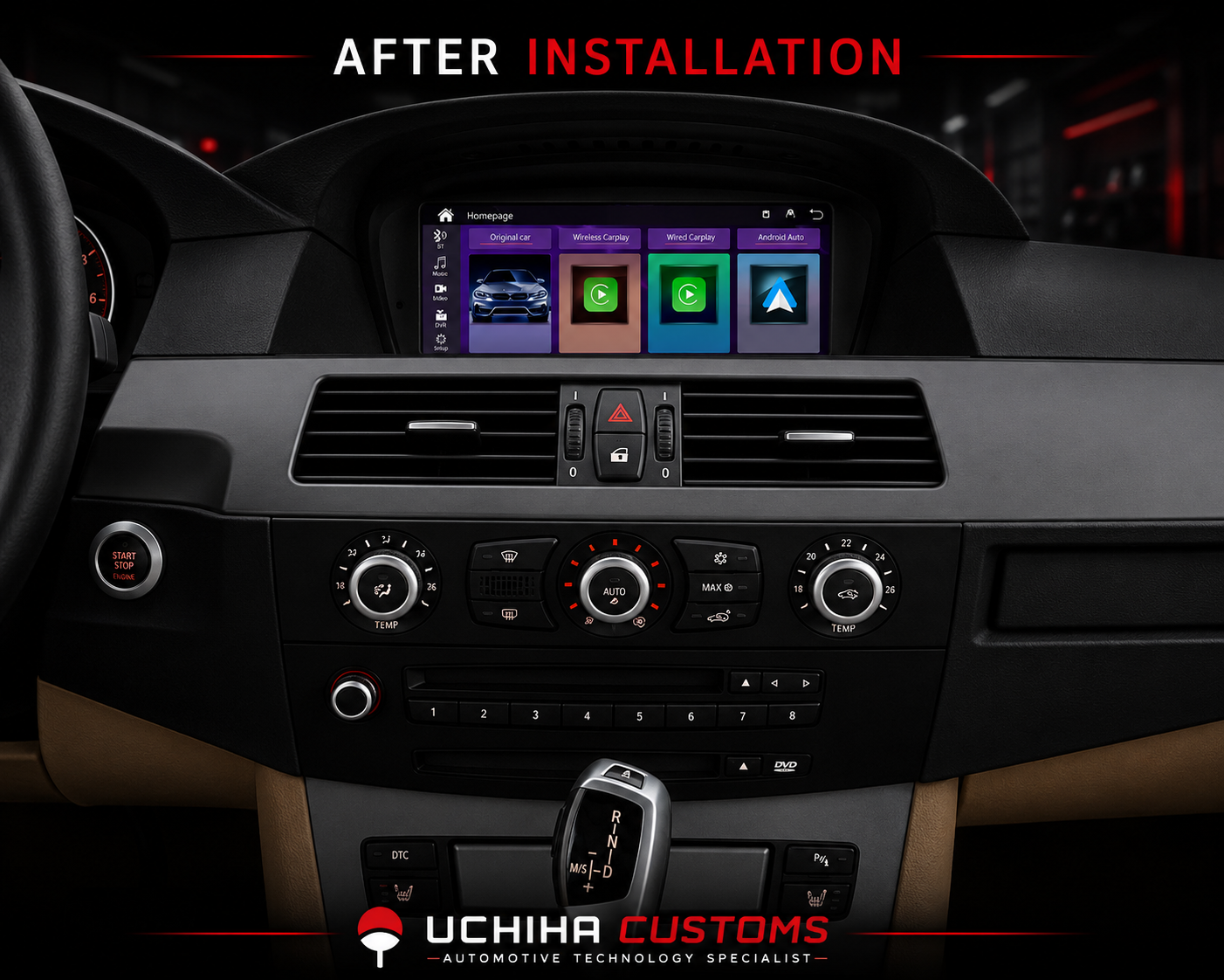 BMW 3 Series Apple CarPlay & Android Auto Linux Screen Upgrade – E90 E91 E92 E83