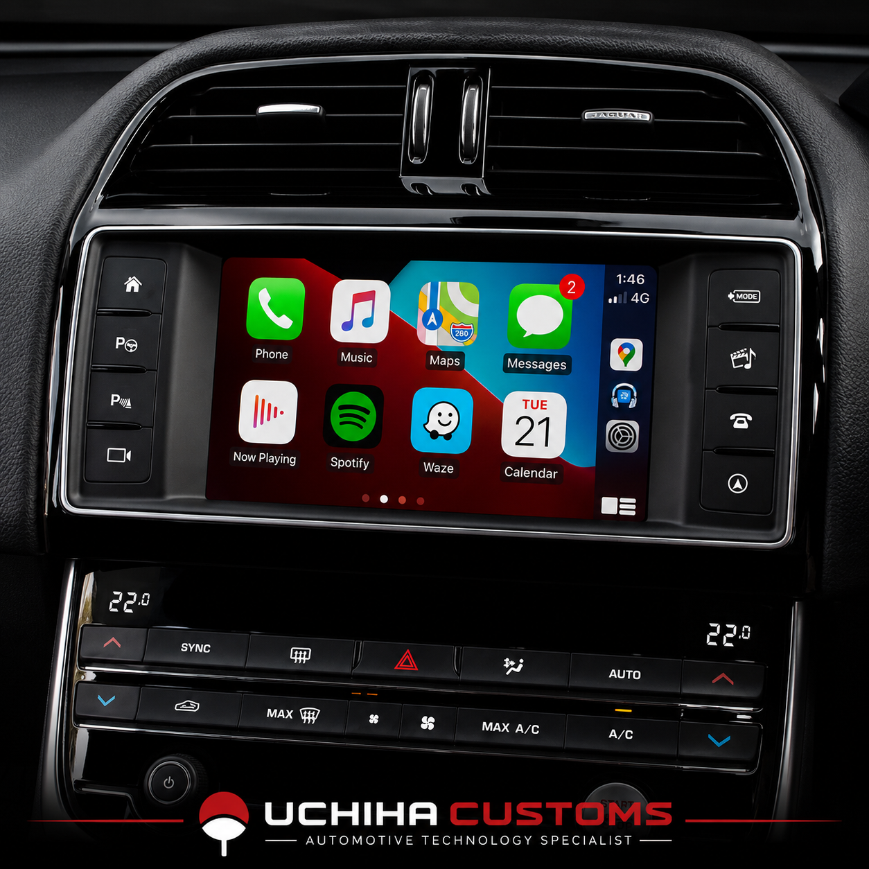 Jaguar F-PACE X761 Apple CarPlay & Android Auto Retrofit – 2015 to 2018